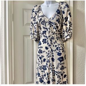 LUCKY BRAND Elegant Floral Print Dress